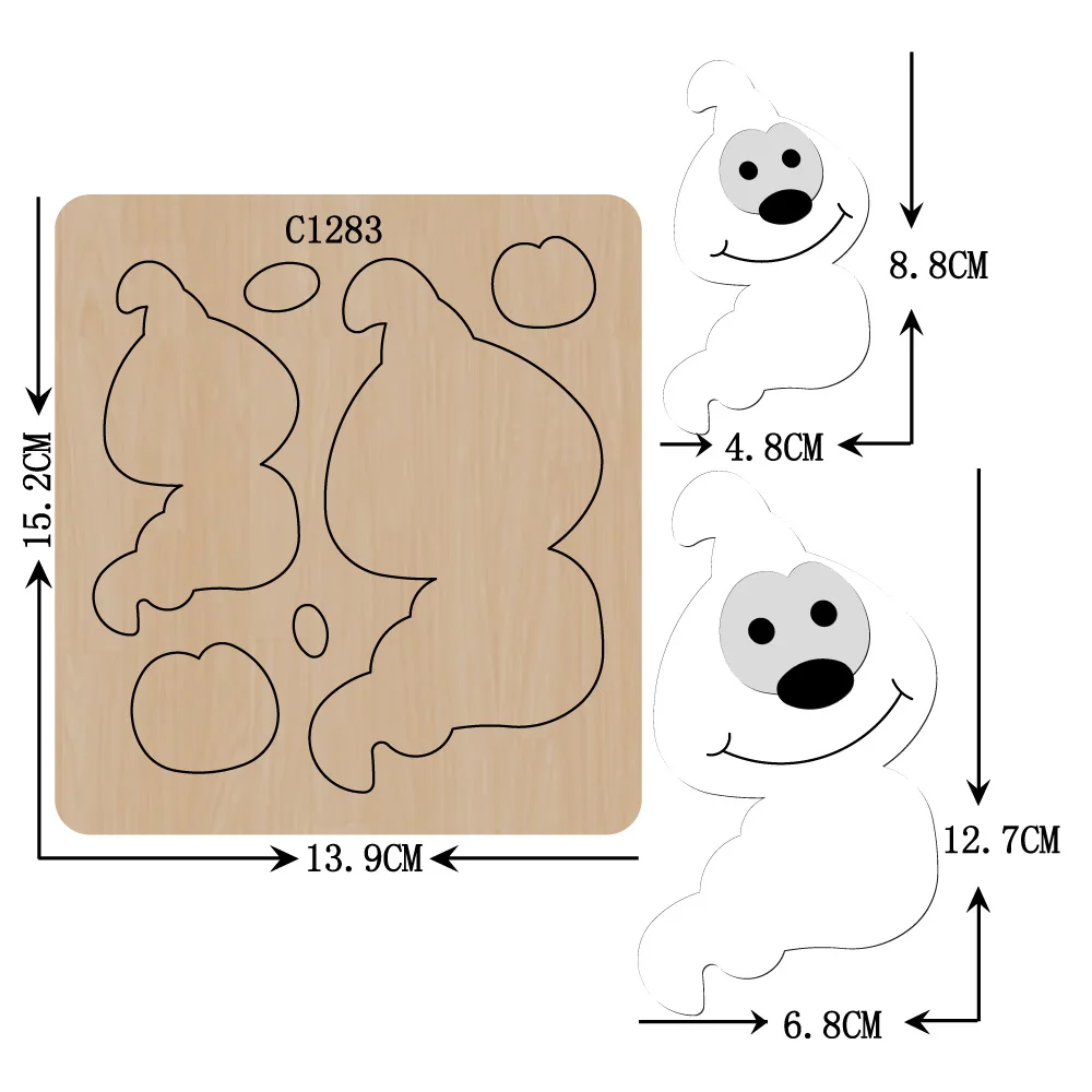 Новые деревянные штампы призрака для скрапбукинга искусственные разных