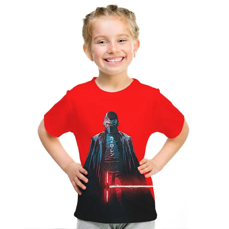 Звездные войны 3D imprimir bien de los hombres/las nias Топы Camiseta de manga corta Caballero Jedi imprimir nios camiseta de moda