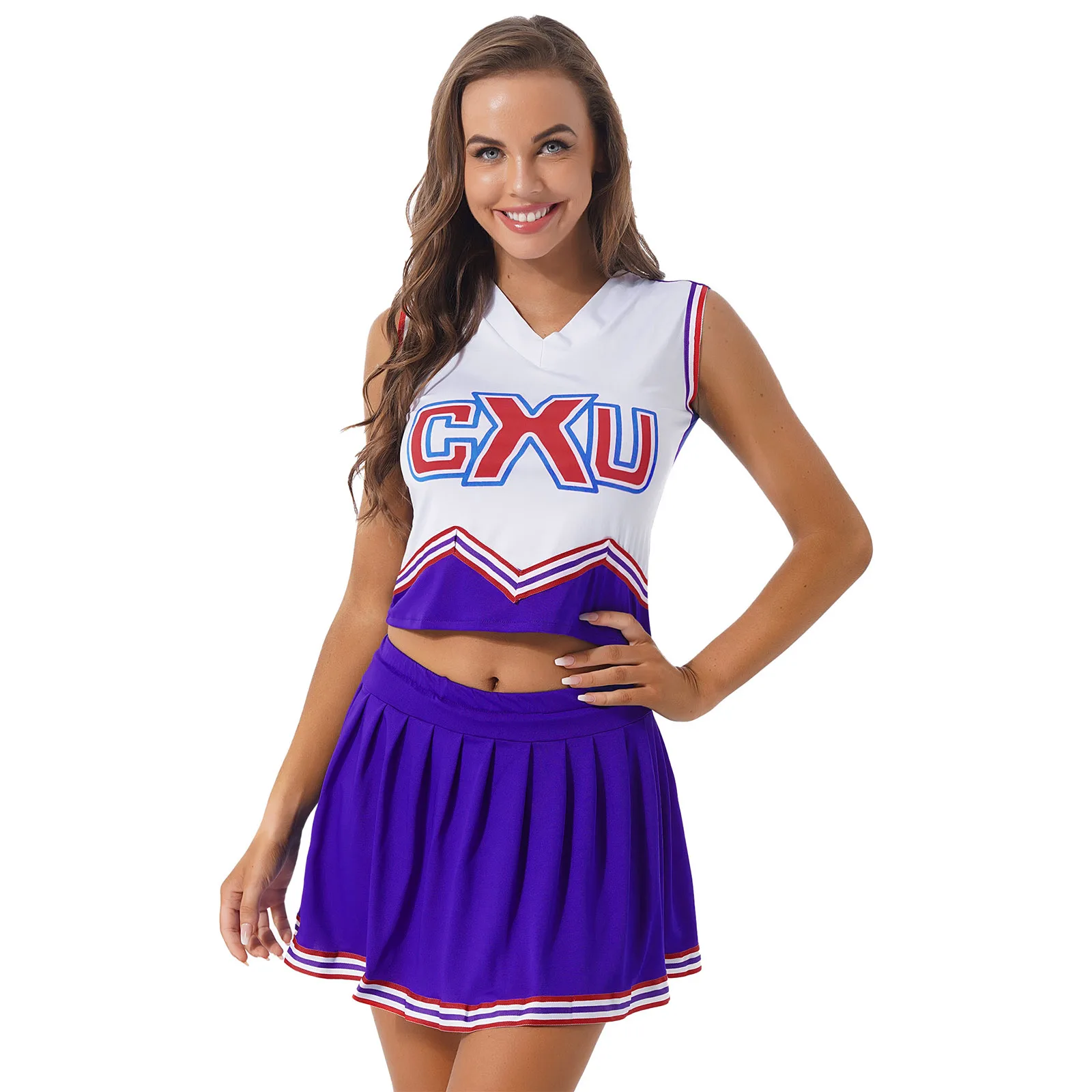 

Женская экзотическая униформа для чирлидинга, наряды вечерние, футболка без рукавов, женская футболка