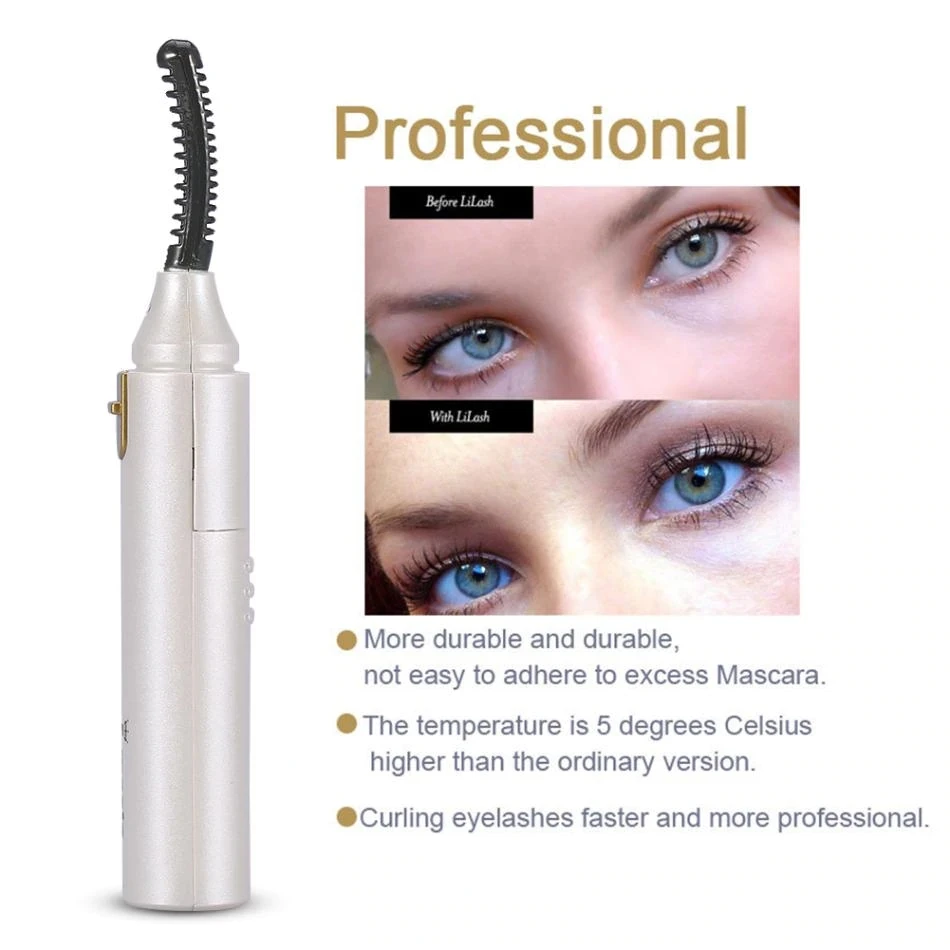 

Electric Perm Heated Eyelash Curler Makeup Tool Portable Pen Style Long Lasting Eye lash Curler Curling Kit Women Brazil free