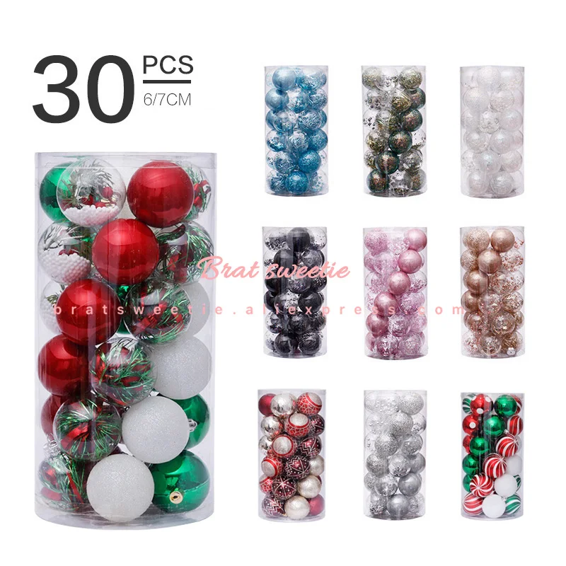 6 см Блестящий шикарный новогодний шар подвесные украшения для елки украшение на