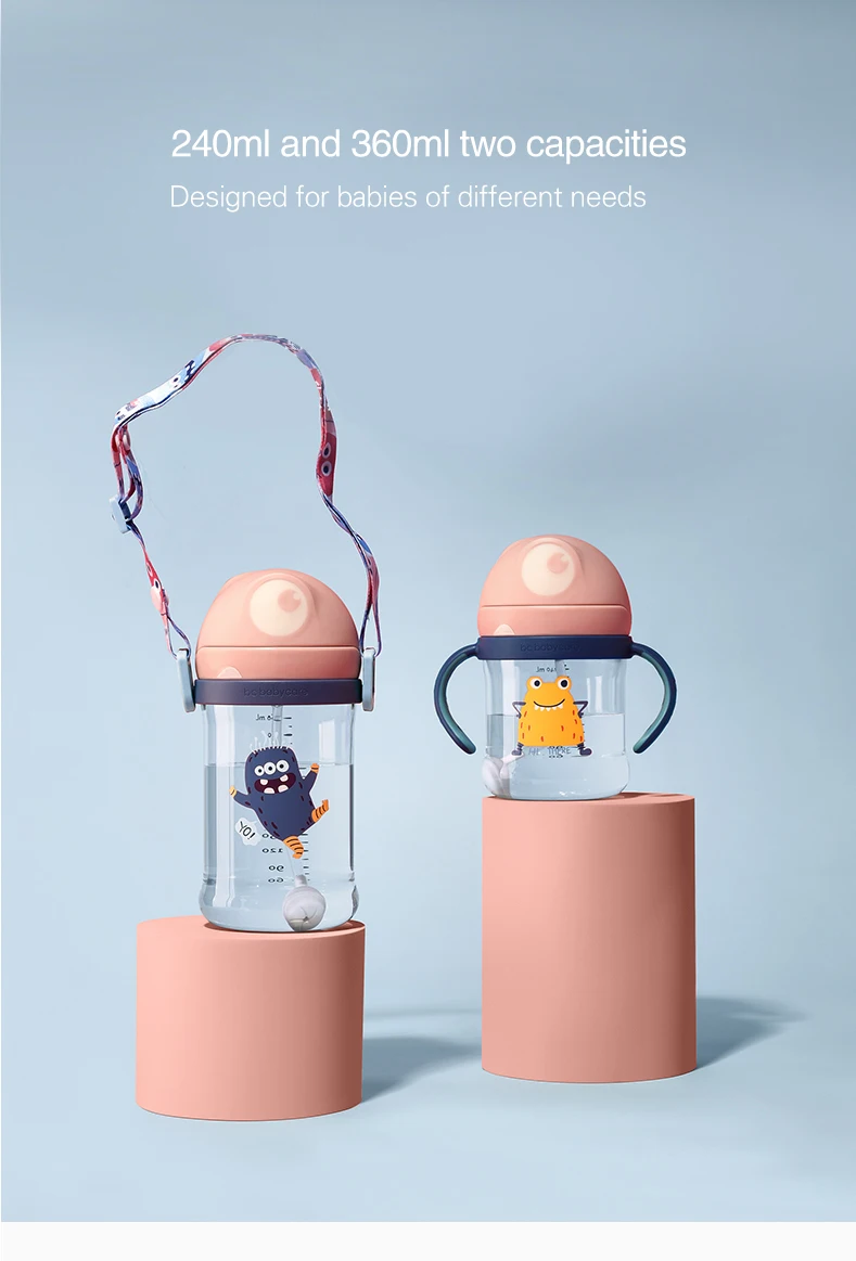 Babycare/Детская Бутылочка для питья PPSU, противопадающая, детская соломенная бутылочка с ручкой для кормления младенцев
