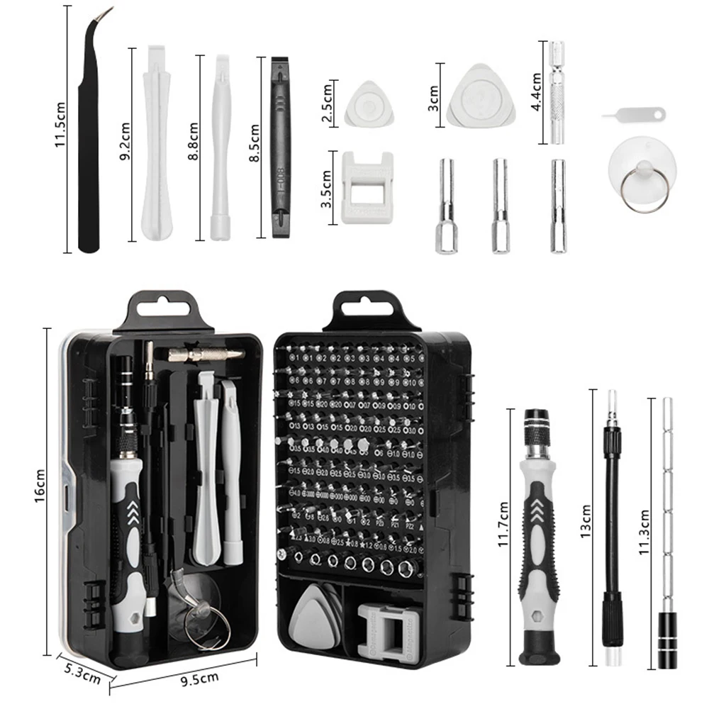 Набор прецизионных многоцелевых отверток-звездочек 115 в 1 для разборки