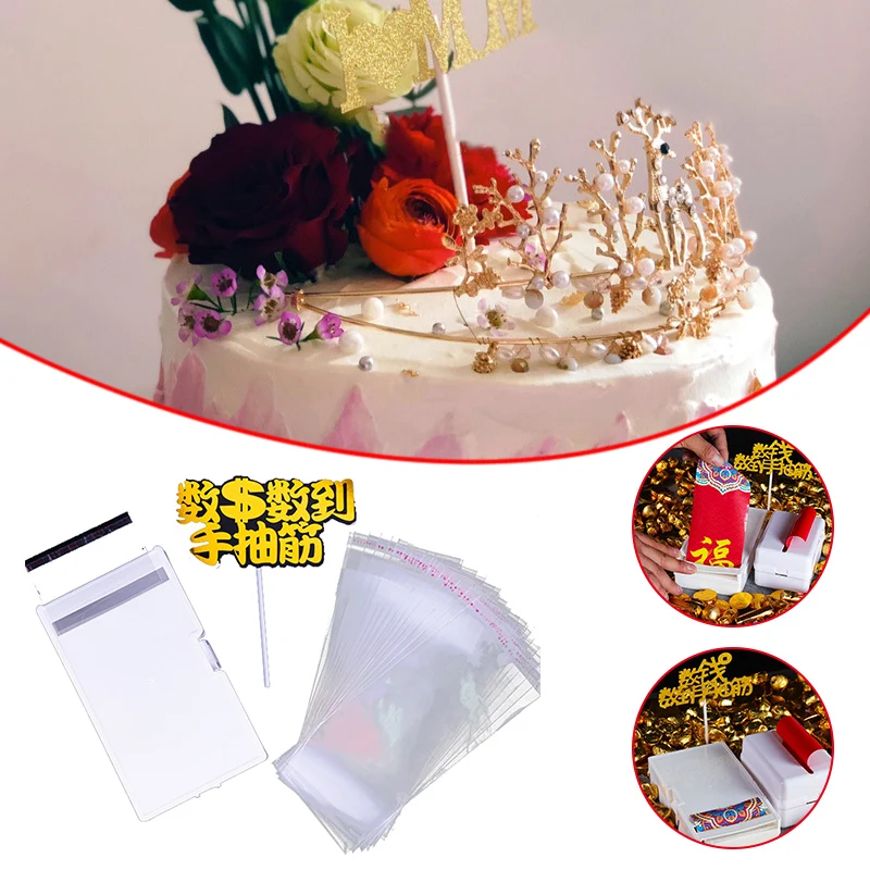 

Banknote Box Organ Cake Decoration Pumping Money Box Birthday Surprise VJ-Drop