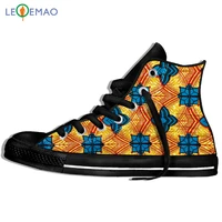 walking canvas boots shoes breathable african printed retro men flats shoe causal wearable comfort sport shoes classic sneakers