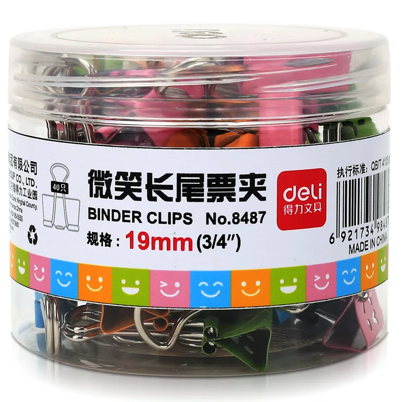 Deli 8487 Смешанная загрузка милый мультяшный цветной зажим для файлов