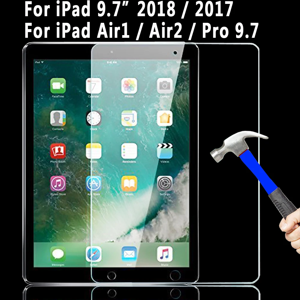 

Закаленное стекло 9H HD для Apple iPad 9,7 2018 2017, iPad Air 1 2 Pro 9,7 5 6 5-го 6-го поколения, защитная пленка, 0,33 мм