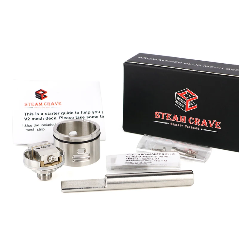 

Original 18.0ml/ 25.0ml Steam Crave Aromamizer Ragnar RDTA Advanced Kit with Mesh / Velocity Deck 810 Drip Tip E-cig Vape Tank