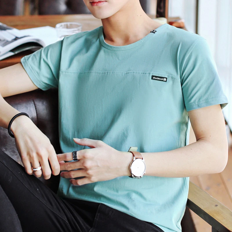 95% хлопок футболка с коротким рукавом мужское летнее платье тонкая мужские