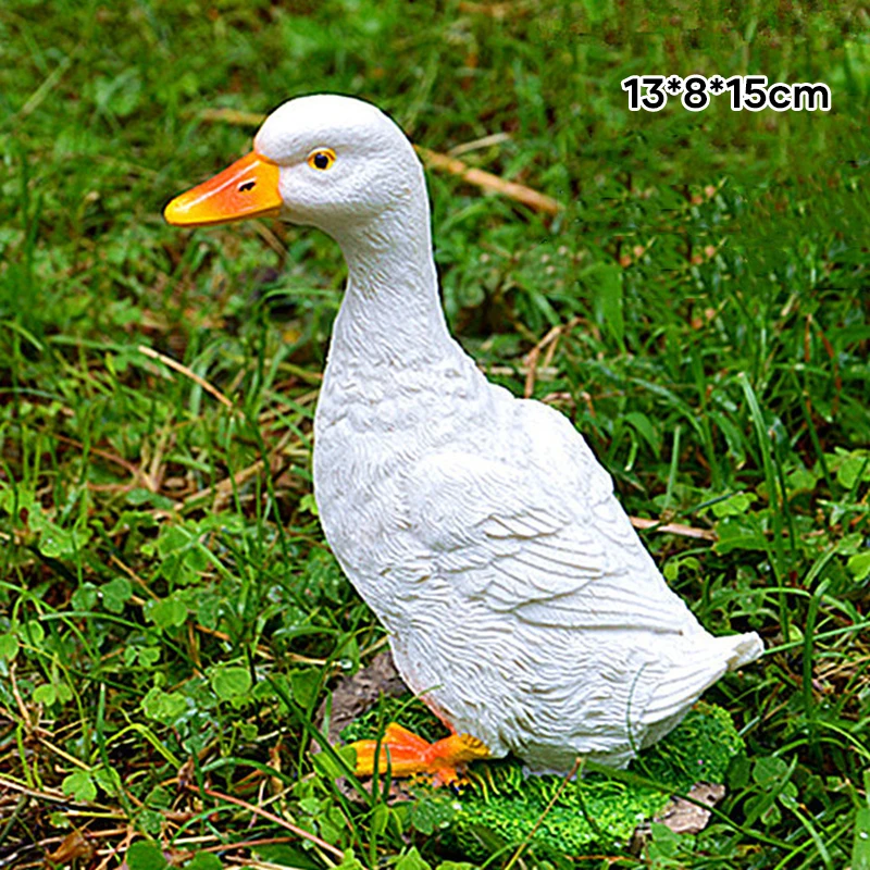 

Duck Resin Garden Statue Super Cute Sculpture Outdoor Yard Decoration Pond Lawn Ornament --M25