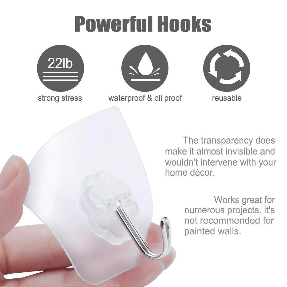 24 PCS Strong Transparent Suction Cup Sucker Wall Hooks Hanger For Kitchen Bathroom Accessories High Quality Organizer H4 | Дом и сад