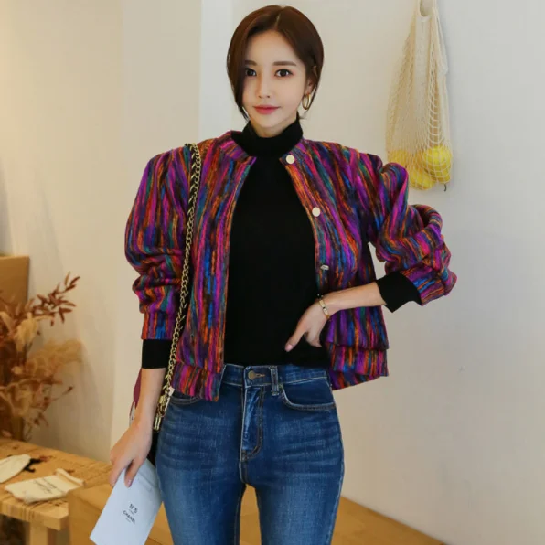 Женская модельная дизайнерская кашемировая куртка облегающая однобортная с