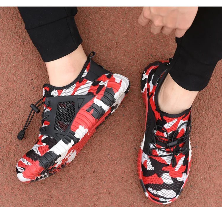 

Work Boots Construction Men Outdoor Steel Toe Cap Shoes Men Camouflage Puncture Proof High Quality Safety Shoes Plus Size