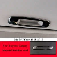stainless steel car interior skylight sun roof handle frame cover trim strip accessories for toyota camry 70 xv70 2018 2019 2020