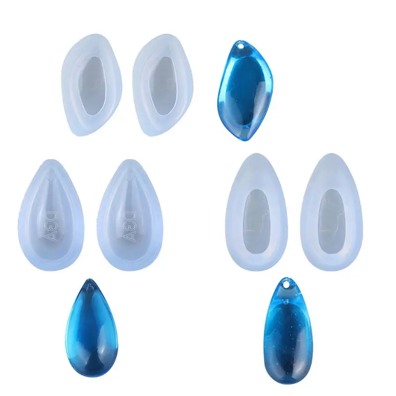 

6Pcs 3 Shapes Teardrop DIY Earrings Necklace Pendant Mold Resin Casting Art Craft Epoxy Resin Jewelry Making Tools