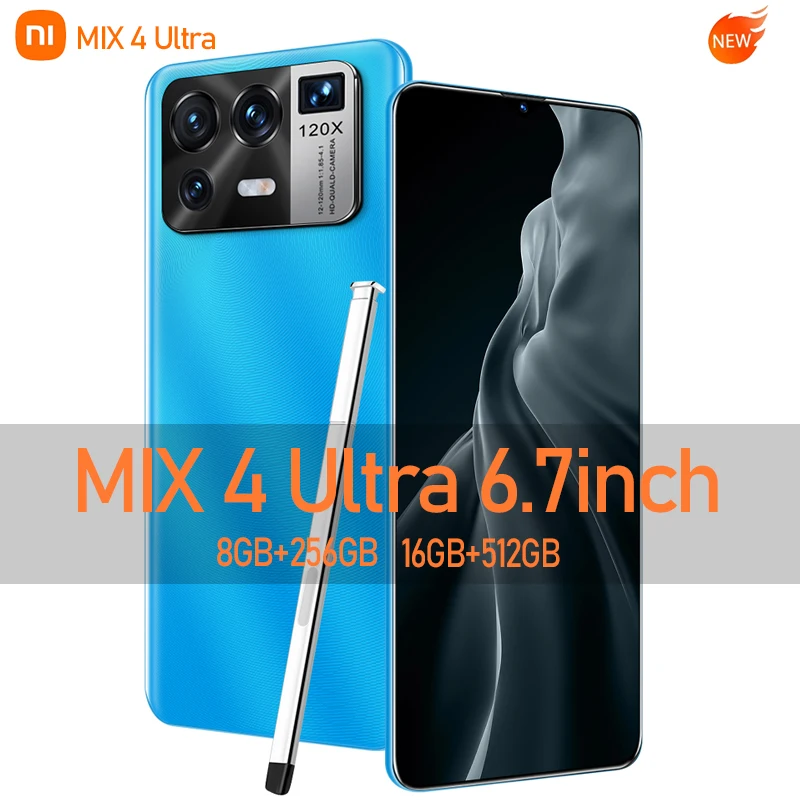 

MIX4 Ultra 6.7inch Smartphone 16GB+512GB Full Display Android Telefons 50mp Camera 6800mah Power Global Version 5G Phone