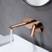 gun grey bathroom basin faucet soild brass sink mixer tap hot cold in wall mount single handle lavatory crane rose goldblack
