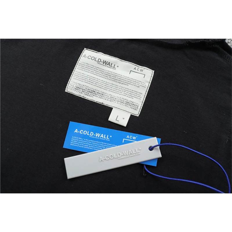 

A-COLD-WALL* 2021 New Long Sleeve T-Shirt Men Women 1:1 High Quality Turtleneck Bottoming T shirt ACW Zip hem Tops With Tag