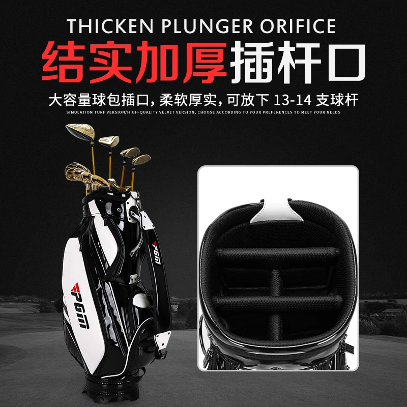 Free Club!PGM Golf Men's Women Golf Standard Package Travel Crystal PU Lightweight Cue Bag Professional Durable Large capacity