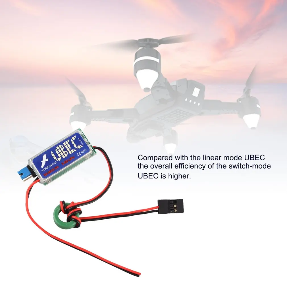 2/5 шт. 5 В/6 в HOBBYWING RC UBEC 3A Max 5A самый низкий уровень шума RF BEC полный экранирующий