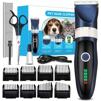 rechargeable hair trimmer set for pets 100 240v dog cat hair cutter remover grooming machine animal clipper usb electric shaver