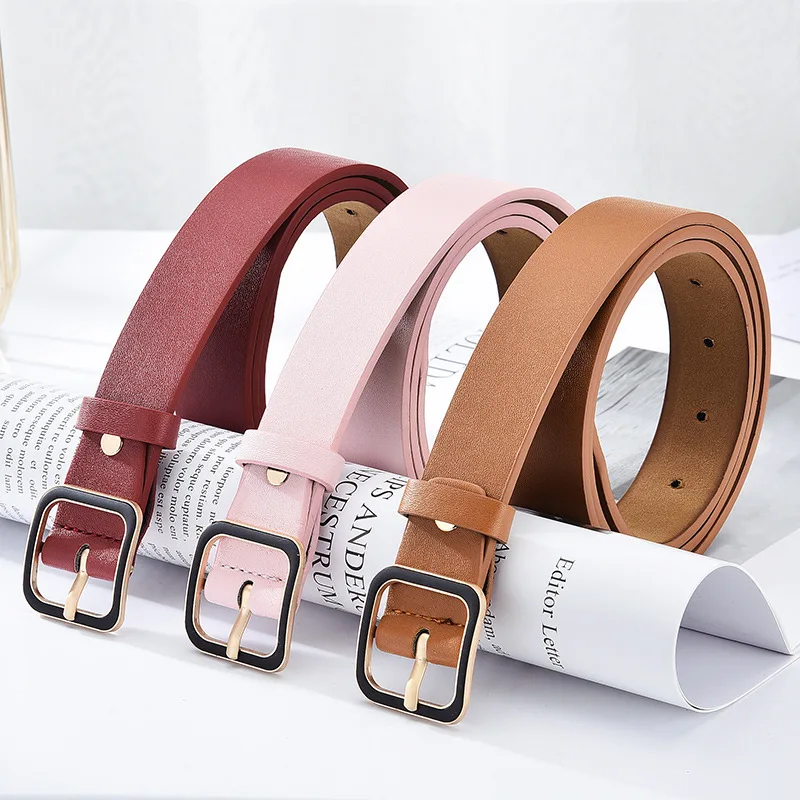 Ремень женский кожаный в стиле ретро/панк элегантный простой Универсальный Пояс