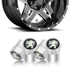 4 шт. Модный Черный Серебряный чехол для украшения автомобиля, колпачок клапана колеса автомобильной шины для Peugeot 107 108 206 207 308 307 508 2008 3008 стиль