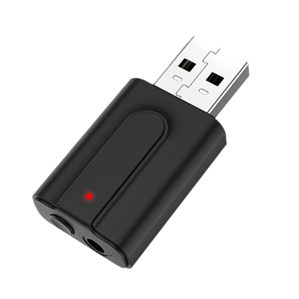 

2 In 1 USB Bluetooth V5.0 Receiver Transmitter Car Wireless Audio AUX Adapter @M23