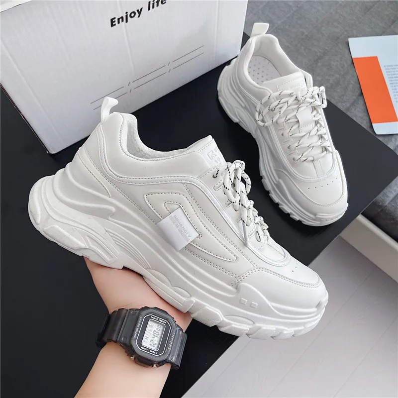 

2021 New Sports Shoes Men's Running Breathable Casual Men's Shoes Thick-soled Increased Daddy Shoes Shoes for Men Size39-44