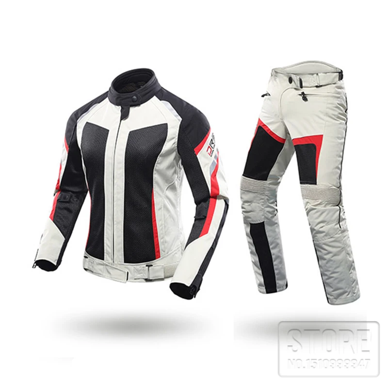

Female Motorcycle Jackets Lady Pants Clothes Motorbike Jacket Trousers With CE Protective gear racing jackets