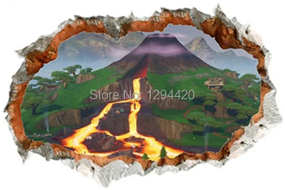 Защита Земли мультфильм игры плакат 3d сломанной виниловые настенные наклейки