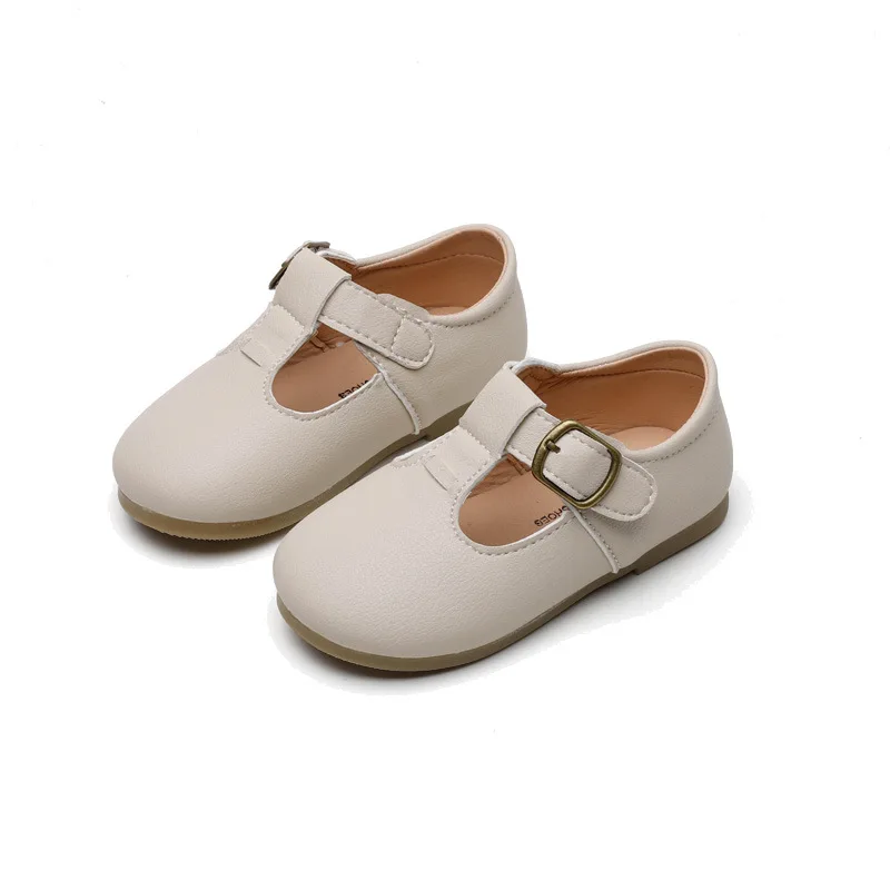 CUZULLAA-zapatos de cuero para niños y niñas, zapatillas informales de suela suave, Color sólido, talla 21-30