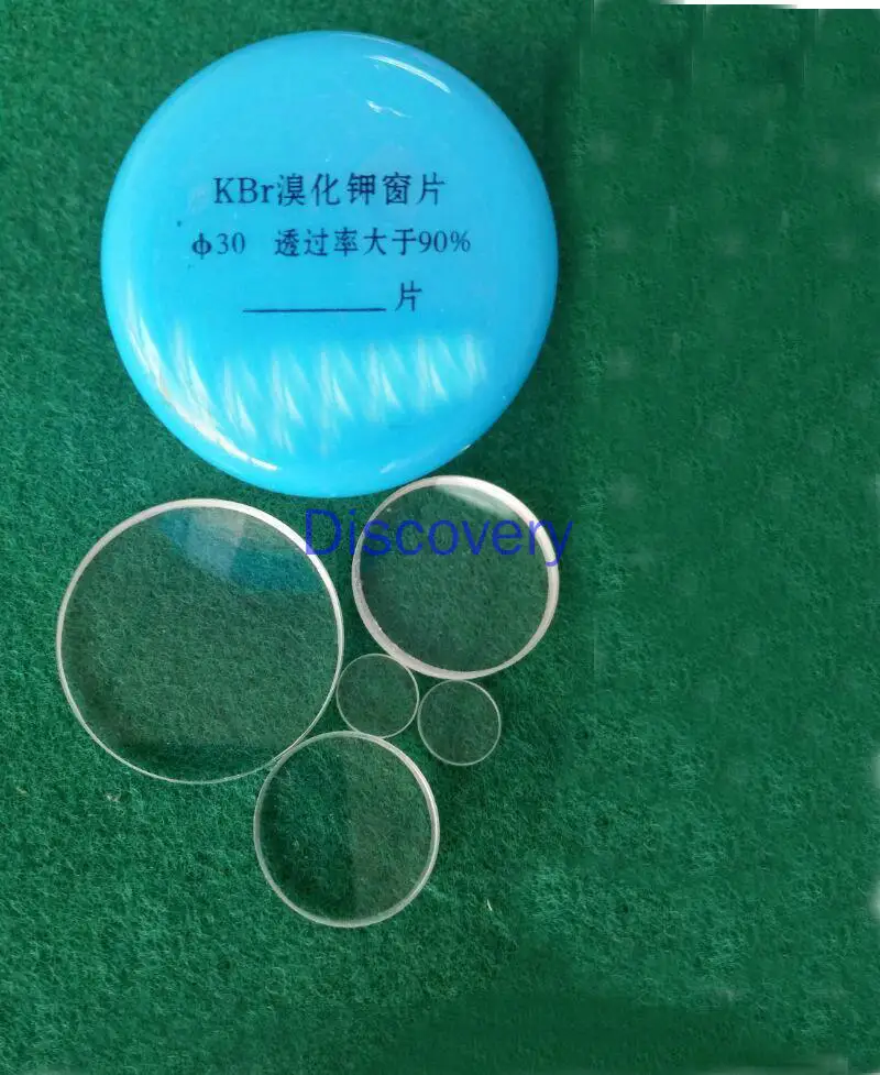 

Окно из бромида калия KBR, соль, ИК-стекло, кристальная часть, аксессуар, спектральный чистый диаметр D13, монолитная часть