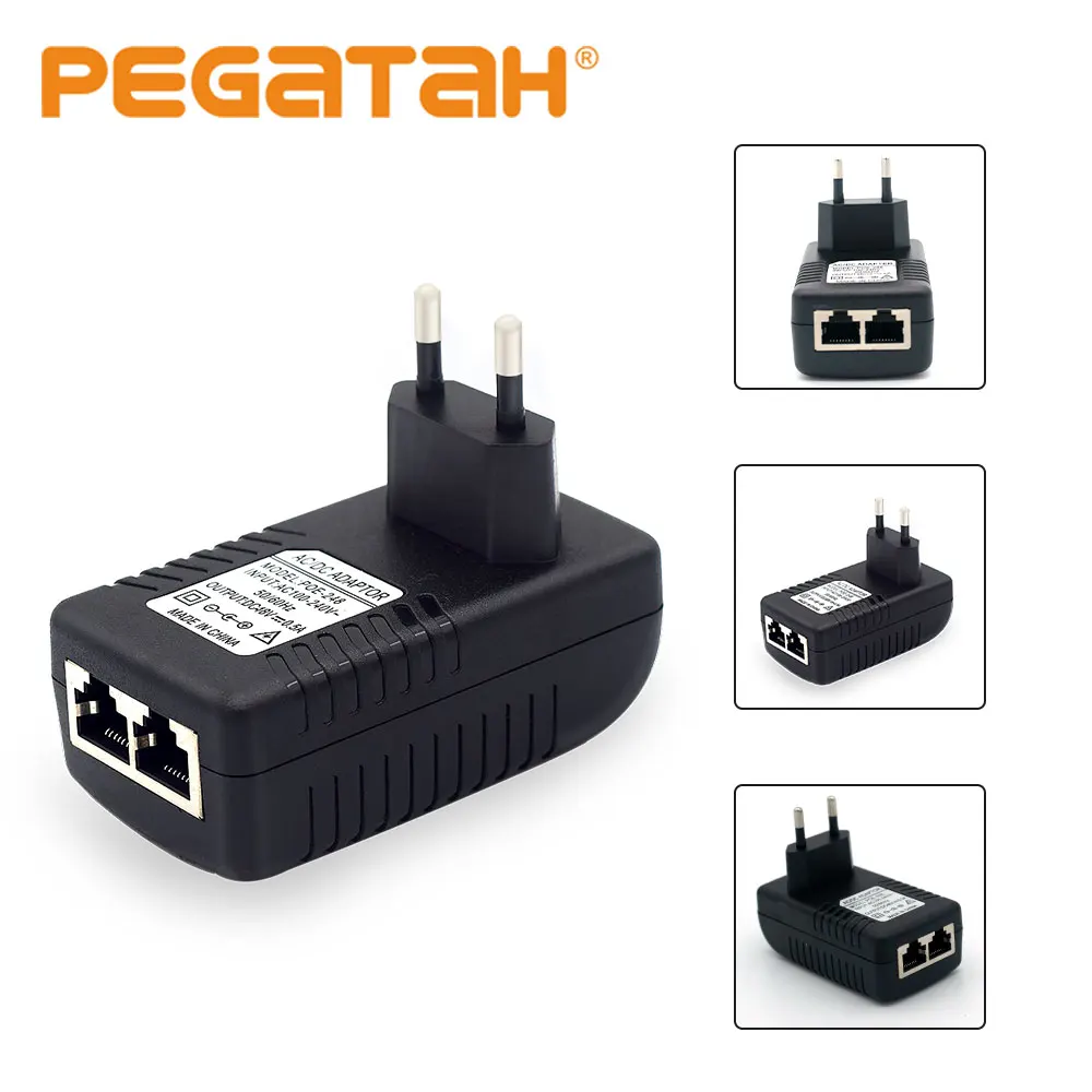 POE адаптер питания POE RJ45 Сплиттер ethernet 10 100 м сетевой коммутатор кабель инжектор DC48V 12V 0.5A 2A CCTV камеры тестер