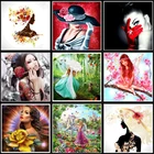 Круглые алмазные фигурки 5d сделай сам, имитация вышивки крестиком, алмазная вышивка, мозаика, подарки ручной работы и поделки для украшения дома