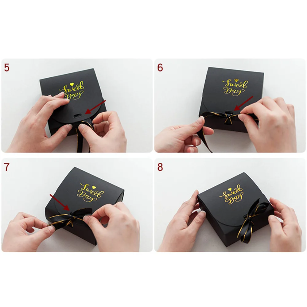 

Creative Simple Marble Style Gift Box Kraft Paper Diy Gift Bag Candy Chocolates Kawaii Party Supplies Valentine's Day Decoration