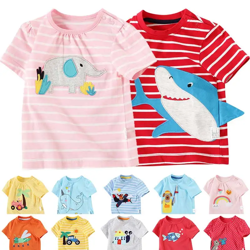 

Fashion Kids Boy Girl Clothes Cute Cartoon Cotton Short Sleeve T Shirts for Children Toddler Baby Clothing 0-3 Years