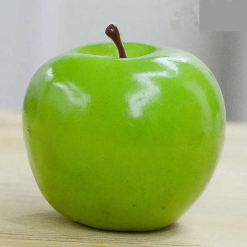 Green apple Искусственный персик поддельные фрукты украшения дома муляж лимона Орнамент Ремесло еда фотографии реквизит - Цвет: Green apple