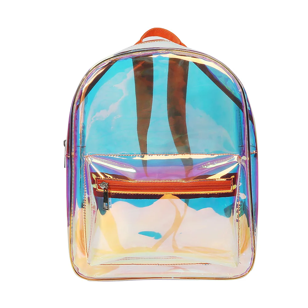 Фото Рюкзак женский прозрачный вместительный школьный однотонный | Багаж и сумки