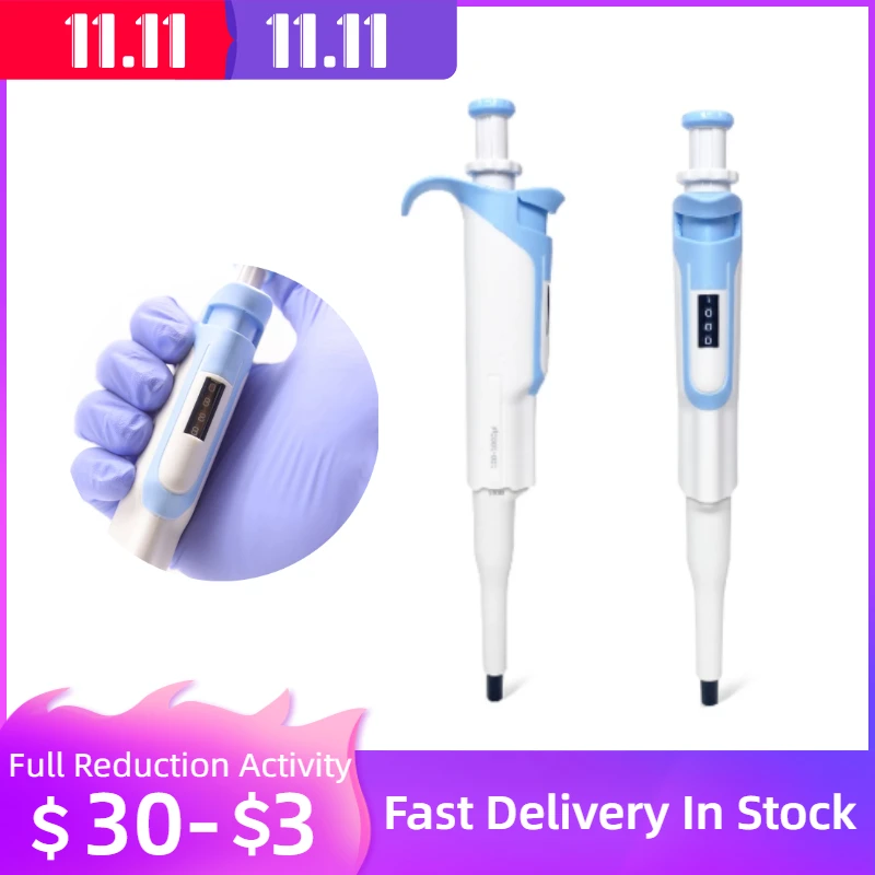

Micro Pipette Gun Fully Autoclavable Pipette Single Channel Adjustable Pipettes Lab Digital Pipette