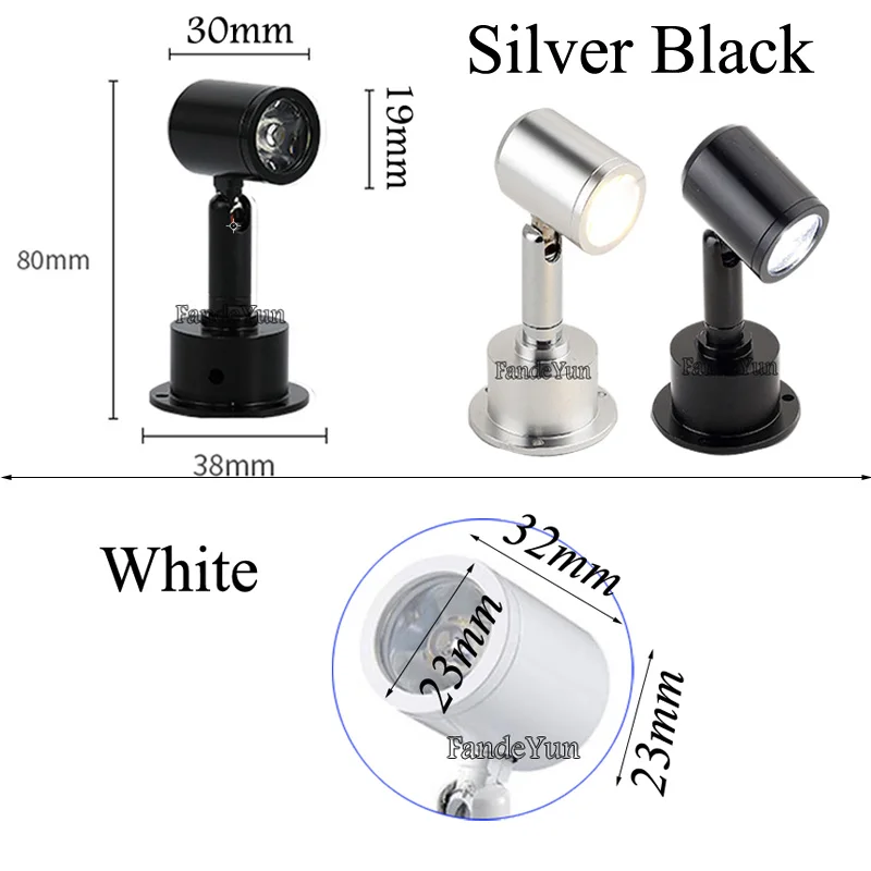 Светодиодный точечный светильник s 1 Вт 3 Мини светодиодный потолочный AC85-265v DC12V