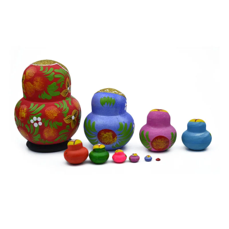 

10 Wooden Layers Russian Dolls Children Toy Colorful Handmade Cute Nesting Toys Hand Painted Craft Kids Matryoshka Doll
