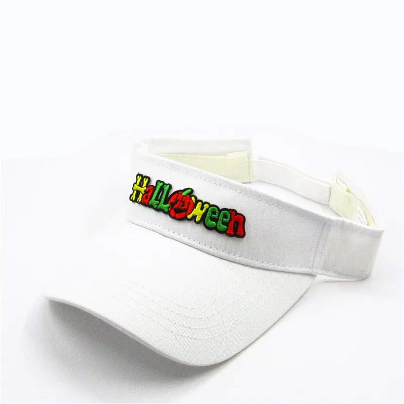 

The Halloween letter embroidery Visors Baseball Cap Adjustable Snapback cap for men and women 287