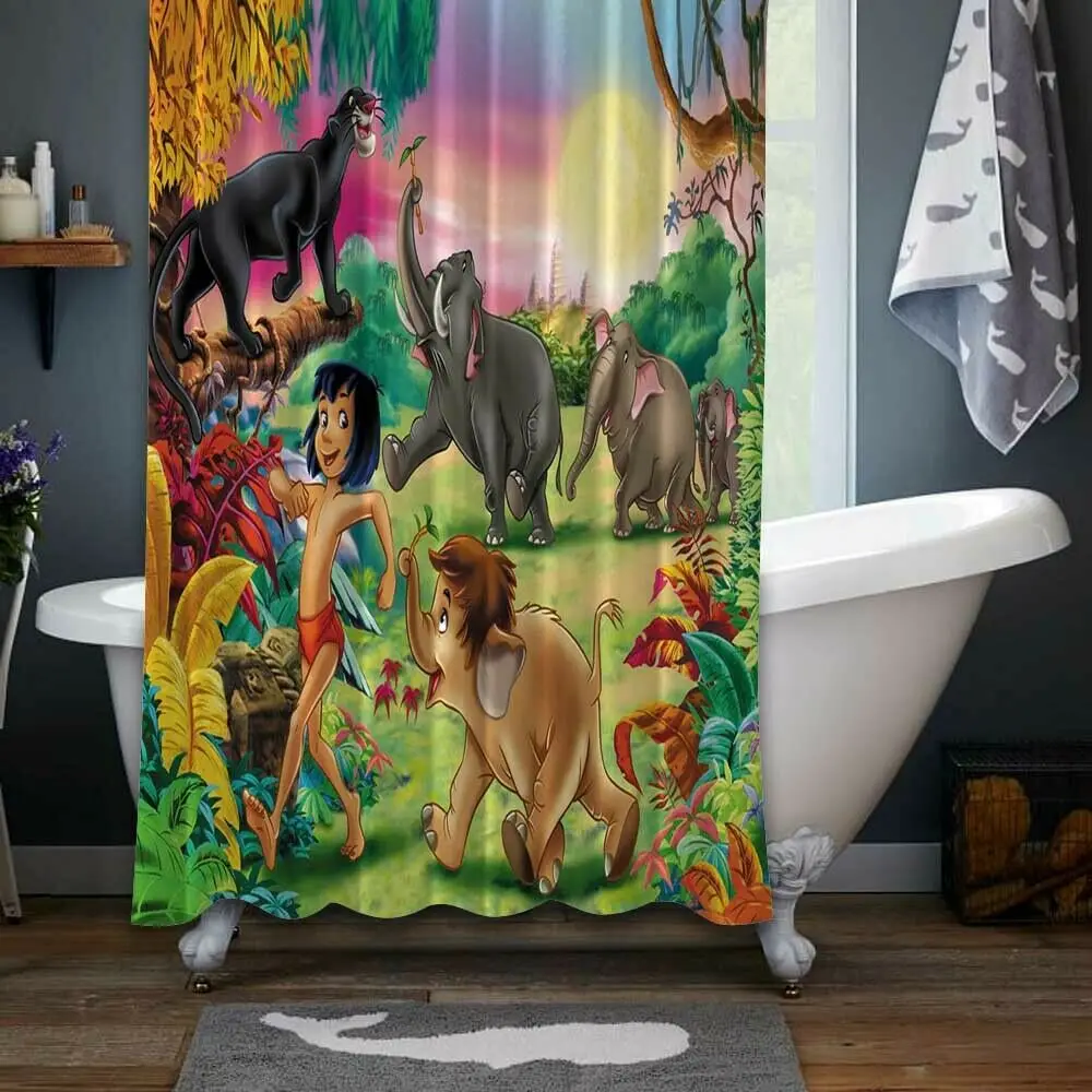 New The Jungle Book Happy Together Print Custom Shower Curtain | Дом и сад