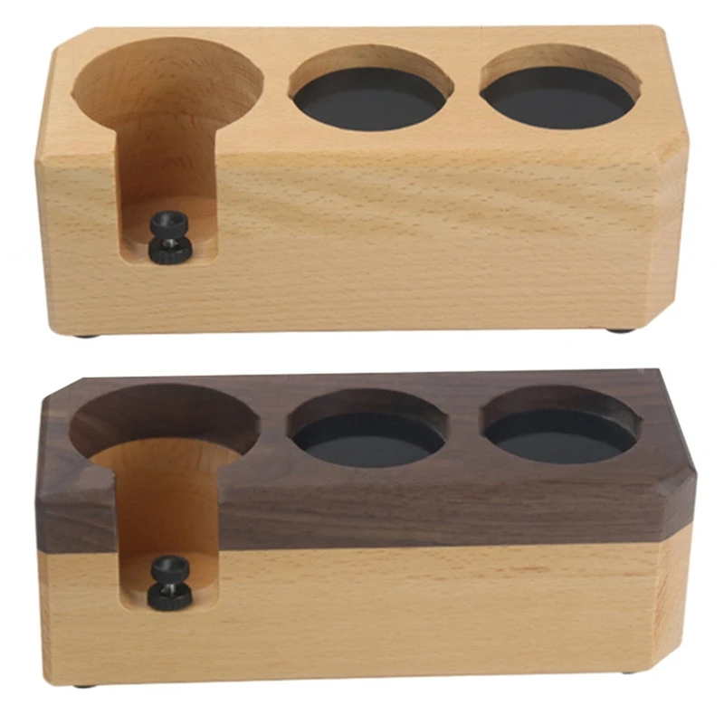 

Coffee Filter Tamper Holder Solid Wood Espresso Tamper Anti-Skid Filling Powder Holder for Barista Tools