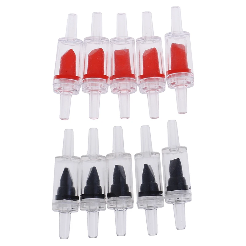 

5Pcs Home Fish Aquarium Air Pump Check Valve One Way Non-Return Check Valve Aquarium Co2 System Air Pump Pet Product Red Black