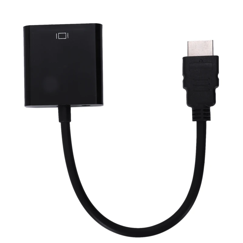 HDMI к VGA конвертер адаптер + 3 5 мм o разъём full HD 1080P черный|Кабели HDMI| |