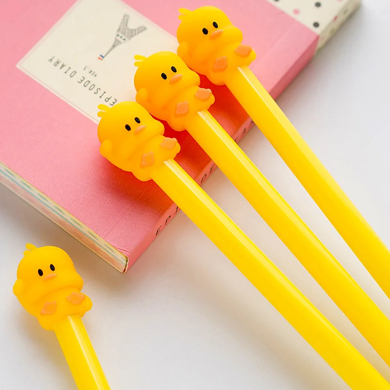 5 шт. креативная Милая ручка с гусиным языком мультяшная для студентов гелевая