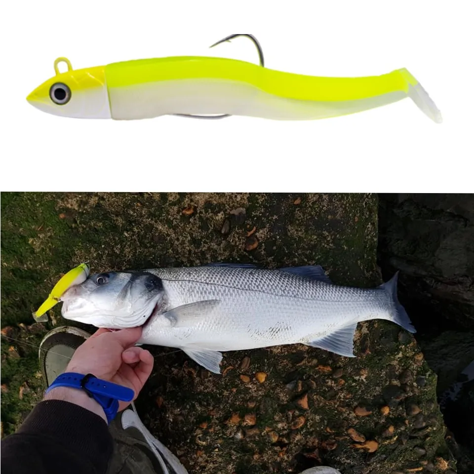 Рыболовная приманка Hunthouse мягкая блесна черного цвета в форме гольяна 180 мм 120 г 160