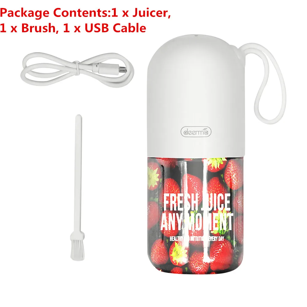 

Deerma Portable Electric Juicer Blender Multipurpose Wireless Mini USB Rechargable Juice Cup Cut Mixer for Travel Juice machine
